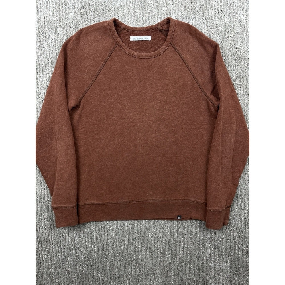 Outerknown Rust Solid Pattern Hemp Organic Cotton Blend Sur Sweatshirt Size S